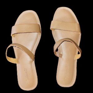 NWOT Madewell Boardwalk Double-Strap Slide Leather Sandal - Women 9.5